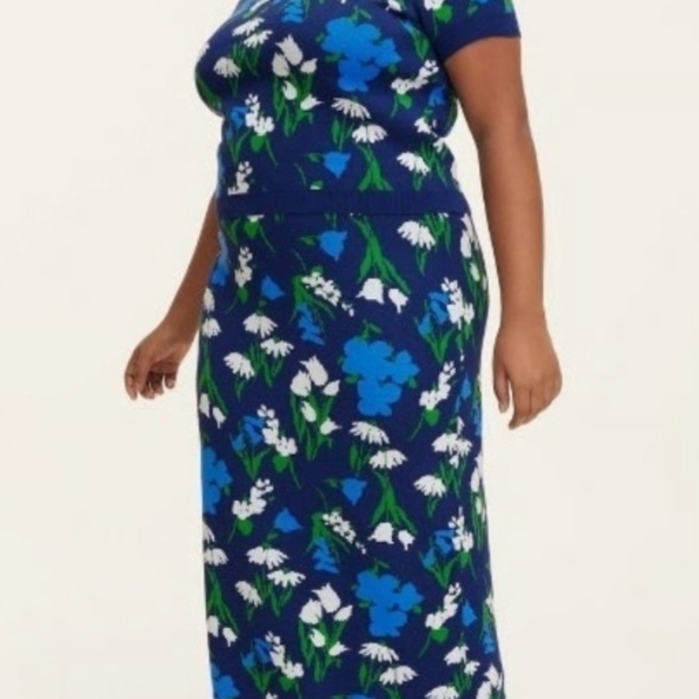 Kate Spade X Target Floral Sweater Midi Skirt Size Small NWT